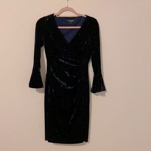 Dark Blue Velvet Dress